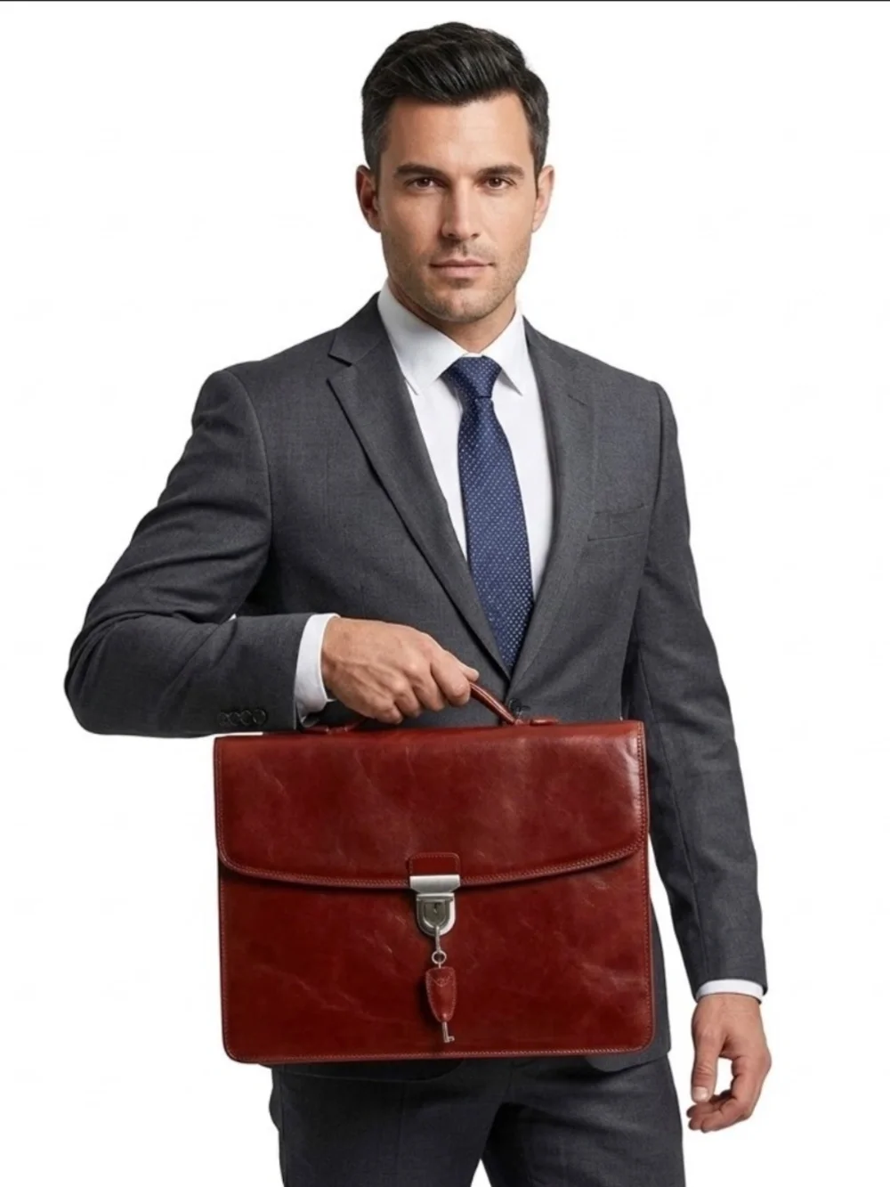 NEW Tony Perotti Italian Full Grain Bull Leather Briefcase Satchel - NWT